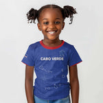Custom Cabo Verde Football Kid T shirt Go Tubaroes Azuis Go - Blue - African Pride