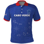 Custom Cabo Verde Football Polo Shirt Go Tubaroes Azuis Go - Blue - African Pride