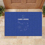 Cabo Verde Football Rubber Doormat Go Tubaroes Azuis Go - Blue - African Pride
