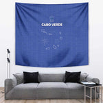 Cabo Verde Football Tapestry Go Tubaroes Azuis Go - Blue - African Pride