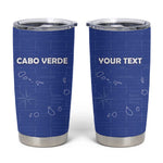 Custom Cabo Verde Football Tumbler Cup Go Tubaroes Azuis Go - Blue - African Pride
