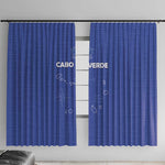 Cabo Verde Football Window Curtain Go Tubaroes Azuis Go - Blue - African Pride