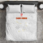 Cabo Verde Football Bedding Set Go Tubaroes Azuis Go - White - African Pride