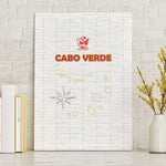 Cabo Verde Football Canvas Wall Art Go Tubaroes Azuis Go - White - African Pride