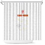 Cabo Verde Football Shower Curtain Go Tubaroes Azuis Go - White - African Pride