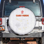 Cabo Verde Football Spare Tire Cover Go Tubaroes Azuis Go - White - African Pride