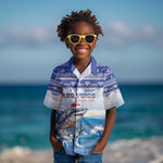 Afro Chirstmas Cabo Verde Football Personalized Kid Hawaiian Shirt Allez Tubaroes Azuis - African Pride