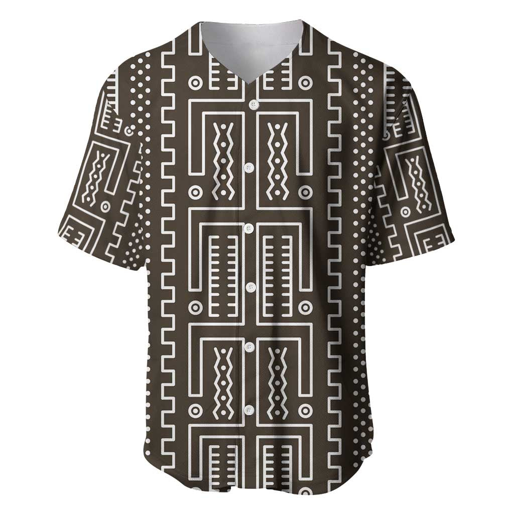 Mali Mud Cloth Bogolanfini Pattern Baseball Jersey - African Pride