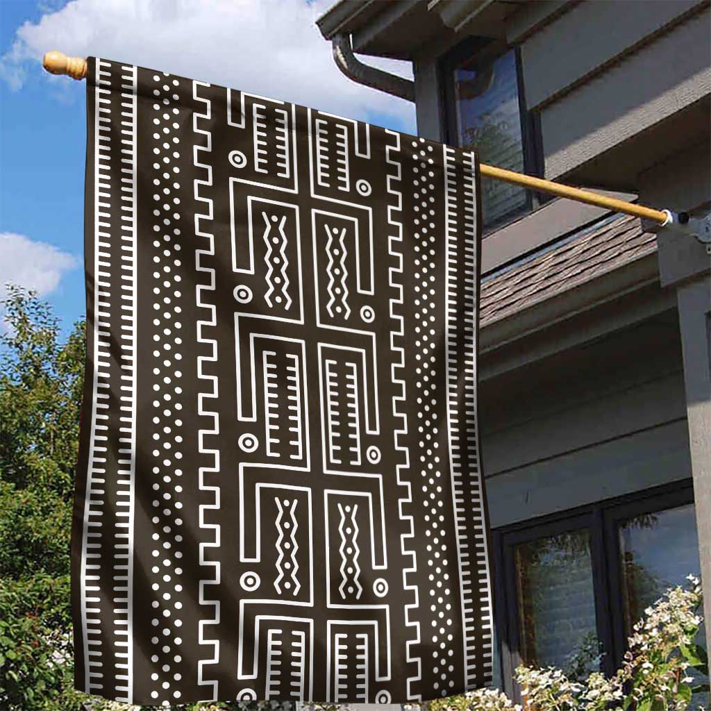 Mali Mud Cloth Bogolanfini Pattern Garden Flag - African Pride