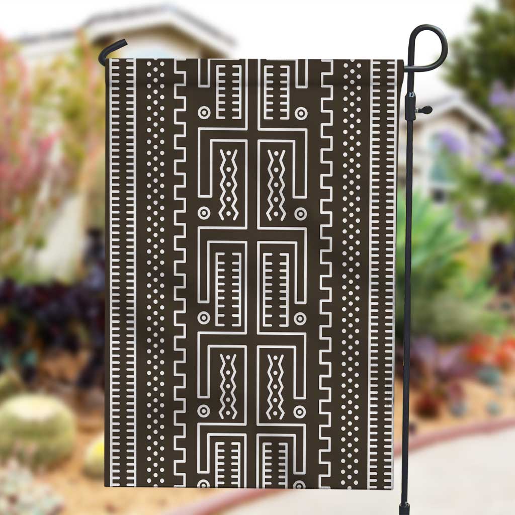 Mali Mud Cloth Bogolanfini Pattern Garden Flag - African Pride