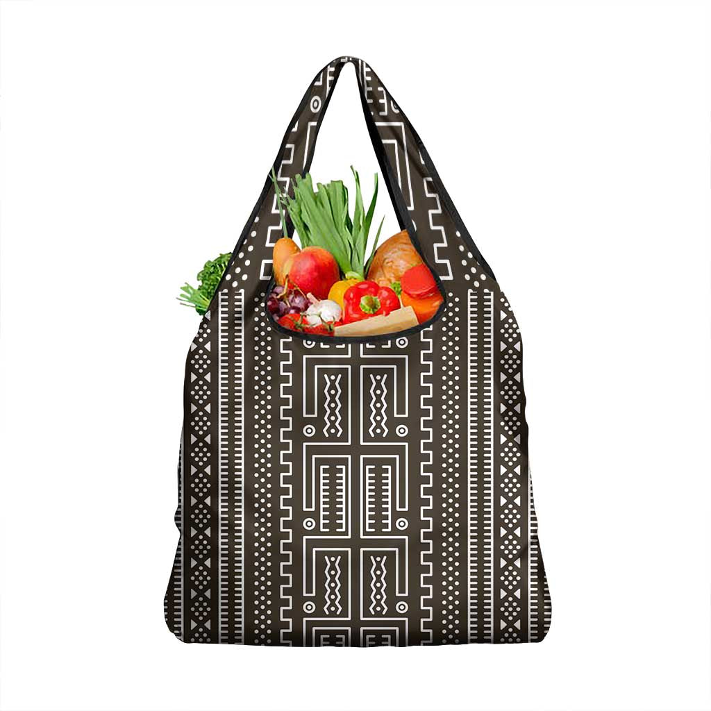 Mali Mud Cloth Bogolanfini Pattern Grocery Bag by African Pride