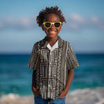 Mali Mud Cloth Bogolanfini Pattern Kid Hawaiian Shirt - African Pride