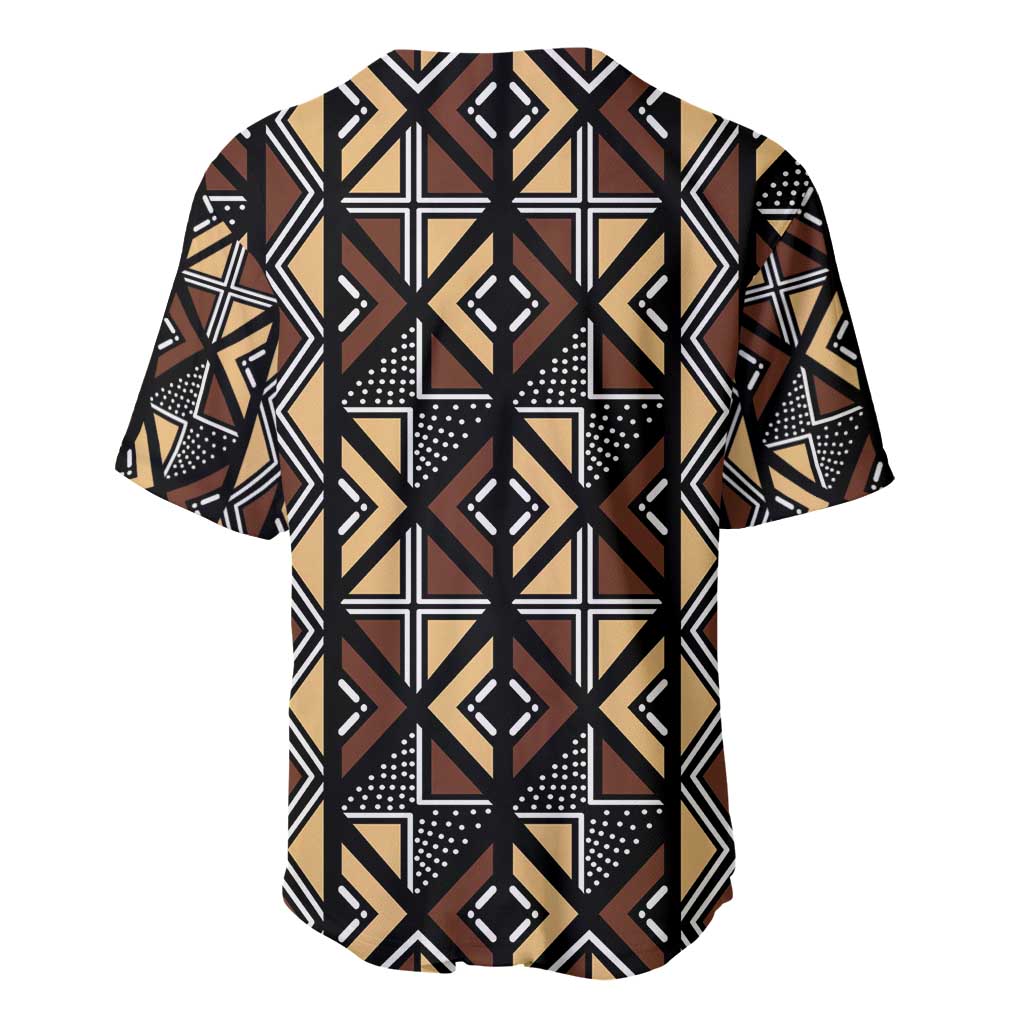 Mali Mud Cloth Legacy Baseball Jersey African Tribal Pattern - African Pride