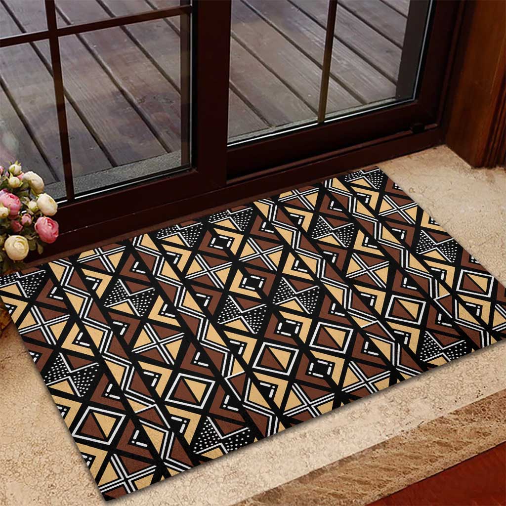 Mali Mud Cloth Legacy Rubber Doormat African Tribal Pattern - African Pride