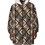 Mali Mud Cloth Legacy Wearable Blanket Hoodie African Tribal Pattern - African Pride