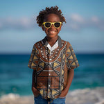 Mali Mud Cloth Village Legacy Kid Hawaiian Shirt African Tribal Pattern - African Pride