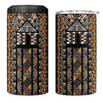 Mali Mud Cloth Leopards Legacy 4 in 1 Can Cooler Tumbler African Tribal Pattern - African Pride