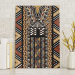 Mali Mud Cloth Leopards Legacy Canvas Wall Art African Tribal Pattern - African Pride