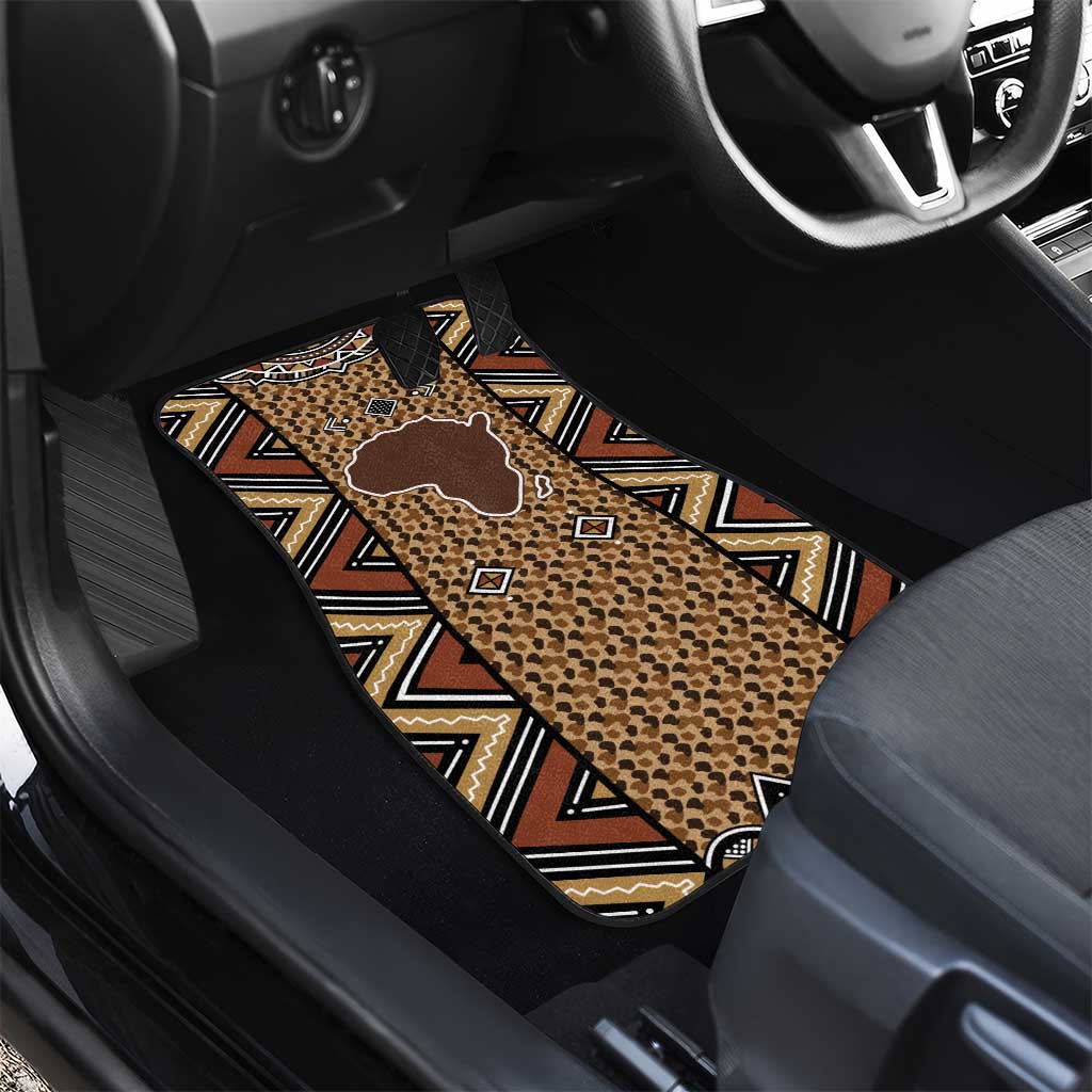 Mali Mud Cloth Leopards Legacy Car Mats African Tribal Pattern - African Pride