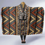 Mali Mud Cloth Leopards Legacy Hooded Blanket African Tribal Pattern - African Pride