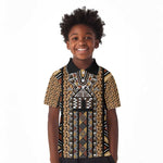 Mali Mud Cloth Leopards Legacy Kid Polo Shirt African Tribal Pattern - African Pride