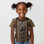Mali Mud Cloth Leopards Legacy Kid T shirt African Tribal Pattern - African Pride