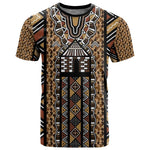 Mali Mud Cloth Leopards Legacy T shirt African Tribal Pattern - African Pride
