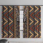 Mali Mud Cloth Leopards Legacy Window Curtain African Tribal Pattern - African Pride