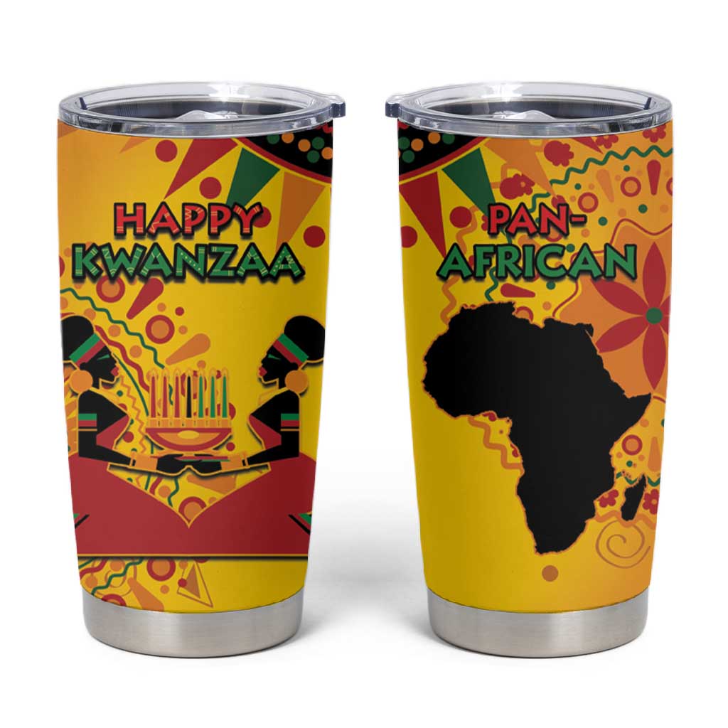 Afro-Americans Kwanzaa Tumbler Cup African Pattern