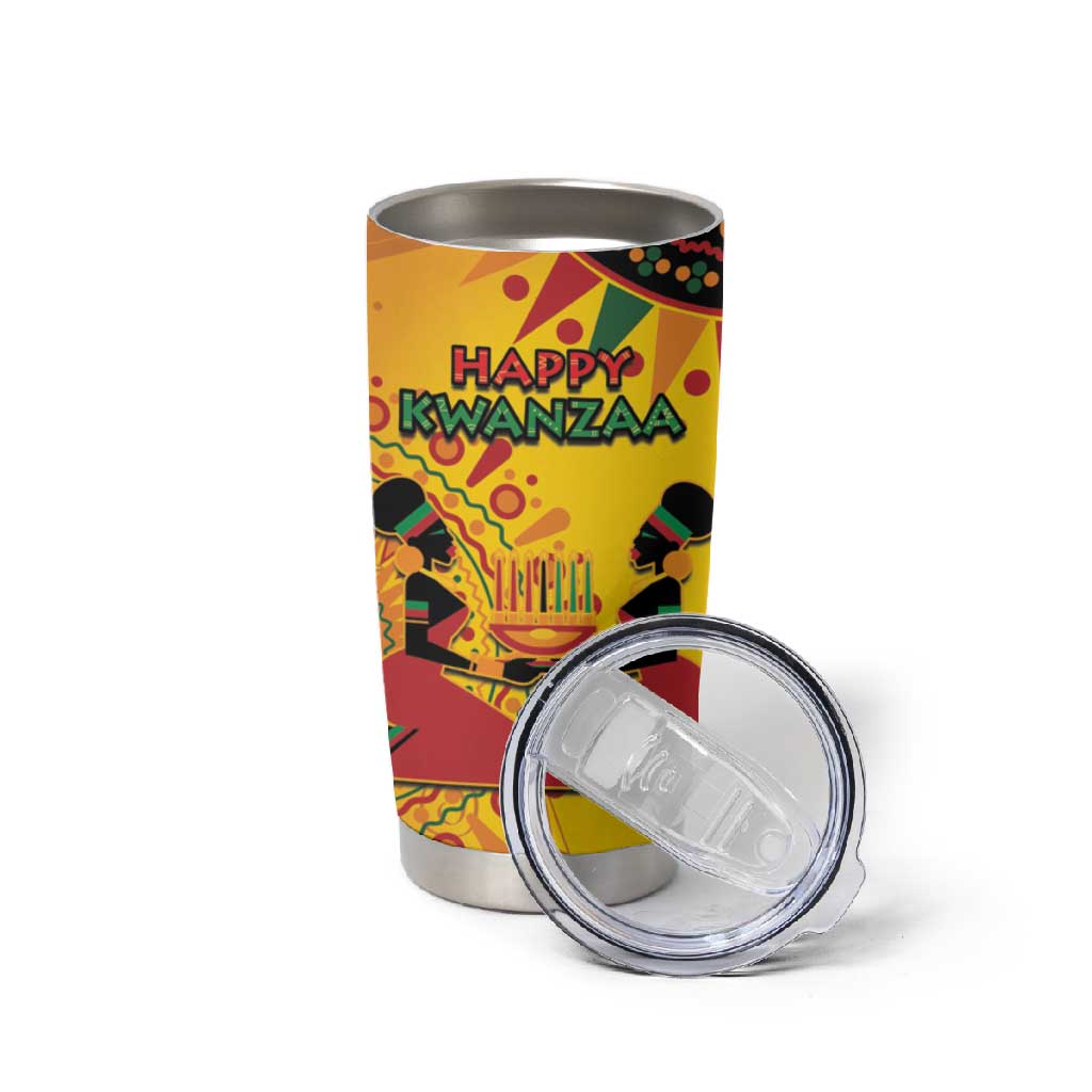 Afro-Americans Kwanzaa Tumbler Cup African Pattern