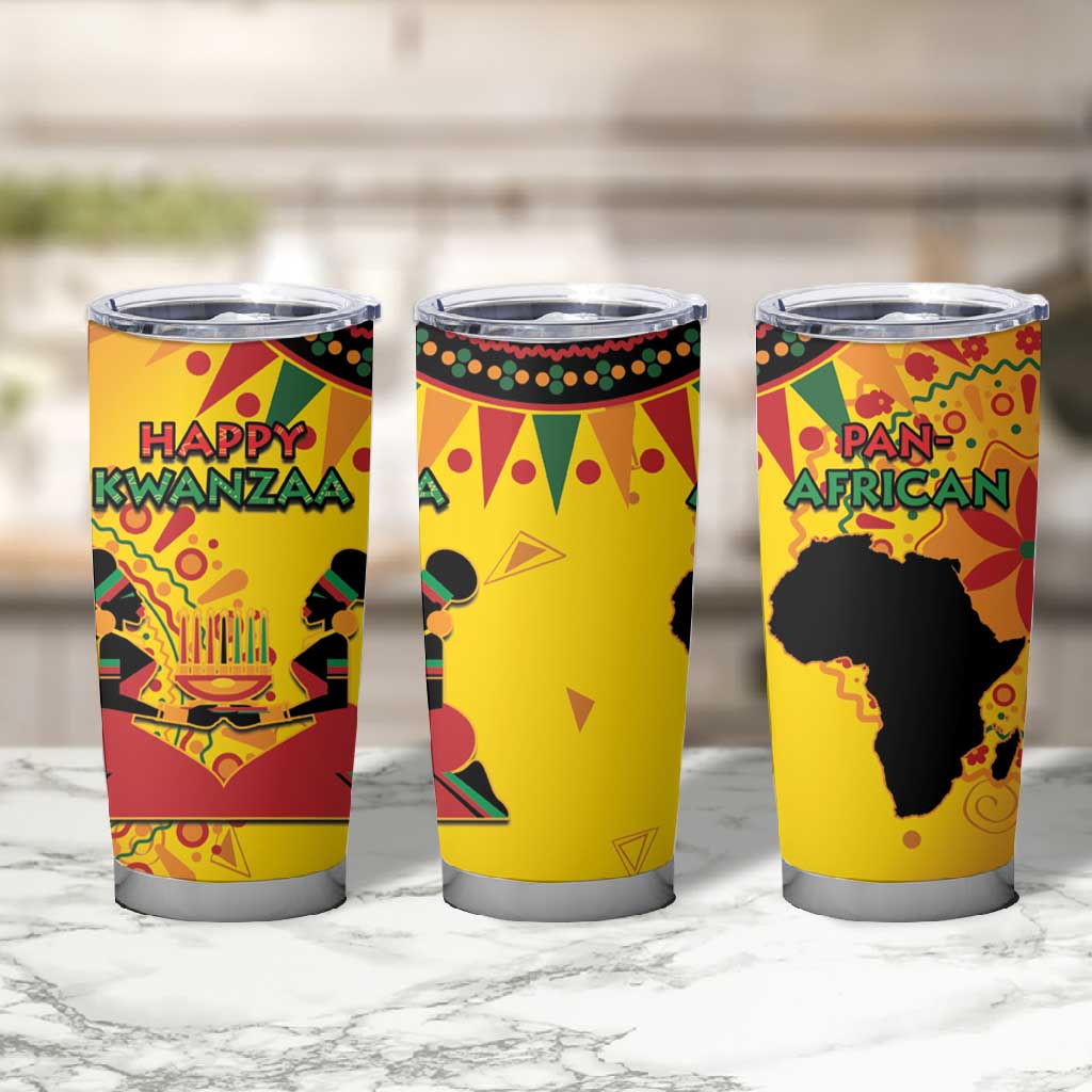 Afro-Americans Kwanzaa Tumbler Cup African Pattern
