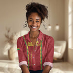 Custom Guinea Bissau Football Women Casual Shirt Go Djurtus - African Pattern LT15