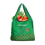 Custom Guinea Bissau Football Grocery Bag African Wild Dog - Go Djurtus