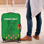 Custom Guinea Bissau Football Luggage Cover African Wild Dog - Go Djurtus