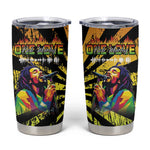 Afro-American Reggae Legend Bob Tumbler Cup One Love - Grunge Style