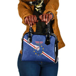 Custom Cabo Verde Football Shoulder Handbag Go Tubaroes Azuis