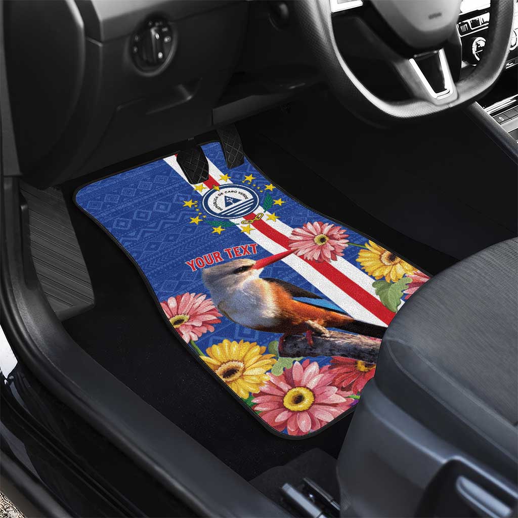 Personalised Cabo Verde Car Mats Grey-Headed Kingfisher Mix Gerbera Daisy