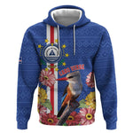 Personalised Cabo Verde Hoodie Grey-Headed Kingfisher Mix Gerbera Daisy