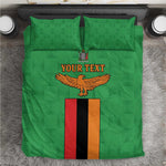Personalised Afro Zambia Bedding Set Flag Style Mix Kente Pattern