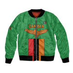 Personalised Afro Zambia Bomber Jacket Flag Style Mix Kente Pattern