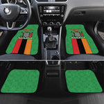 Personalised Afro Zambia Car Mats Flag Style Mix Kente Pattern