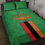 Personalised Afro Zambia Quilt Bed Set Flag Style Mix Kente Pattern