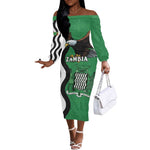 Icitungu ca Zambia Off The Shoulder Long Sleeve Dress One Zambia One Nation