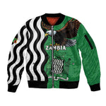 Icitungu ca Zambia Sleeve Zip Bomber Jacket One Zambia One Nation