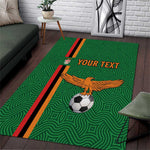 Custom Zambia Football Area Rug Go Chipolopolo