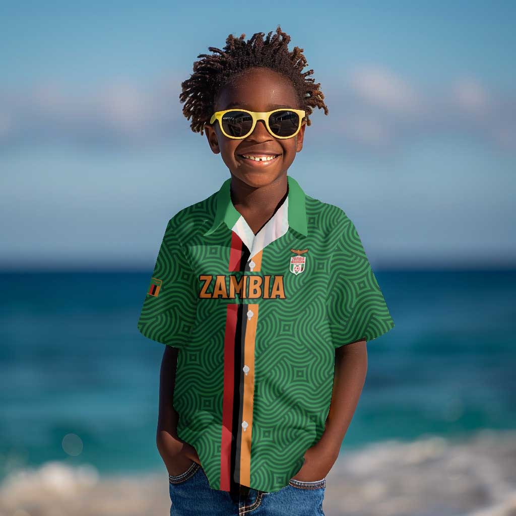 Custom Zambia Football Kid Hawaiian Shirt Go Chipolopolo
