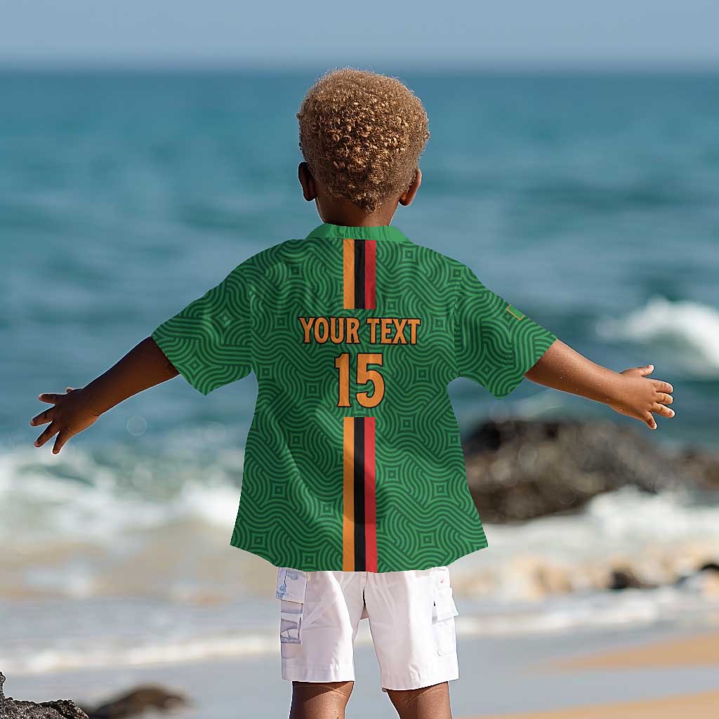 Custom Zambia Football Kid Hawaiian Shirt Go Chipolopolo