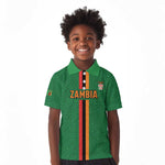 Custom Zambia Football Kid Polo Shirt Go Chipolopolo