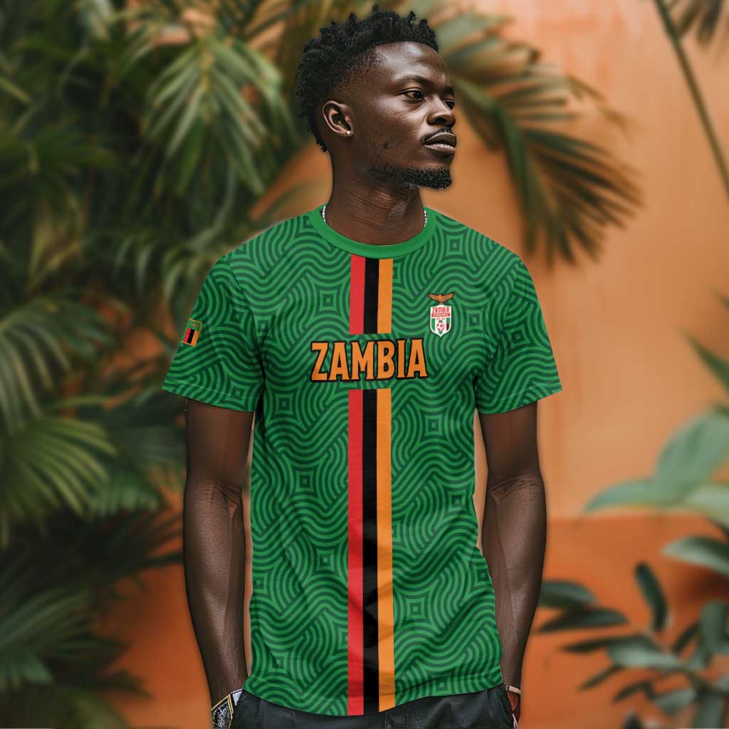 Custom Zambia Football T shirt Go Chipolopolo