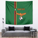Custom Zambia Football Tapestry Go Chipolopolo